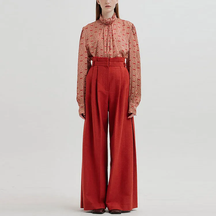 EENK Casual Pants Women's Red-6