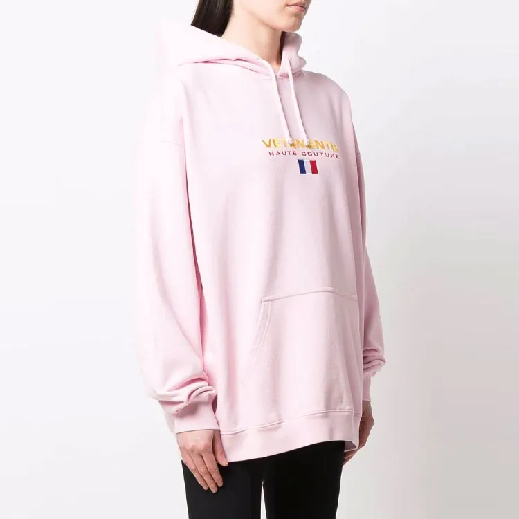 Vetements Mixed Logo Hoodie 'Baby Pink'-3