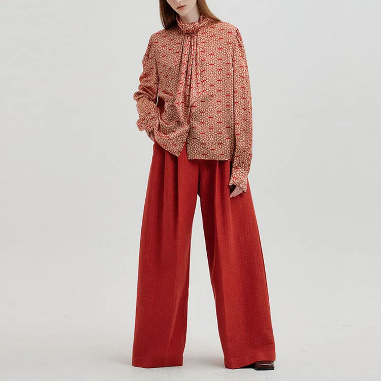 EENK Casual Pants Women's Red-3