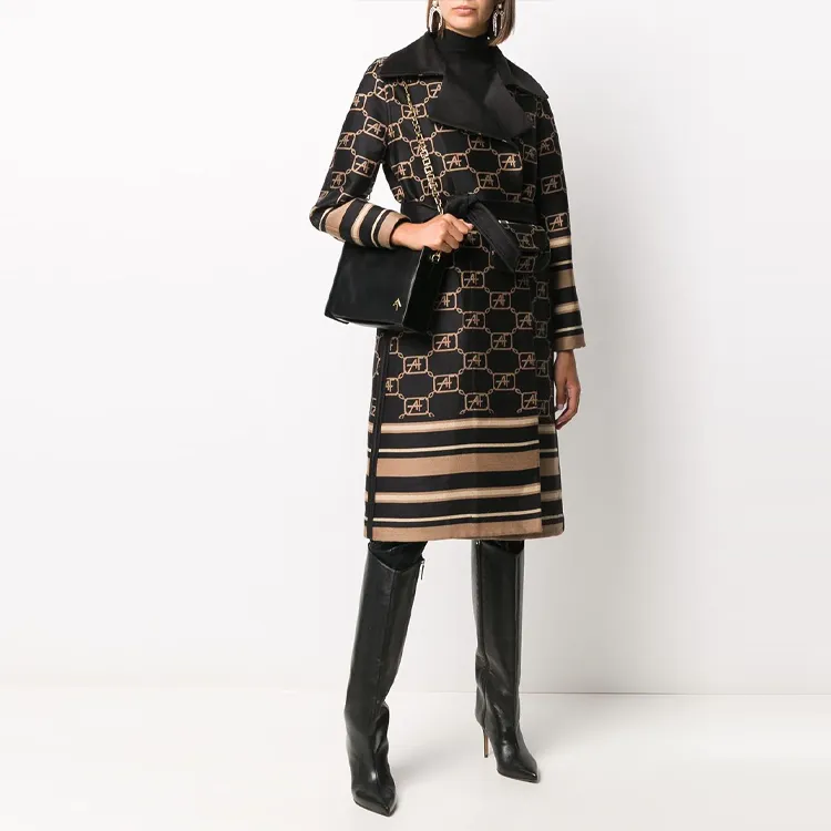 ALBERTA FERRETTI Coats Women's Black-3