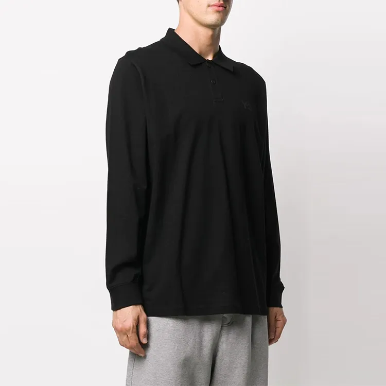 Y 3 Polo Shirts Men Black-3
