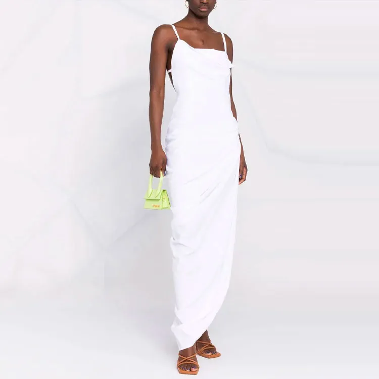 Jacquemus La Robe Saudade Longue 'White'-1