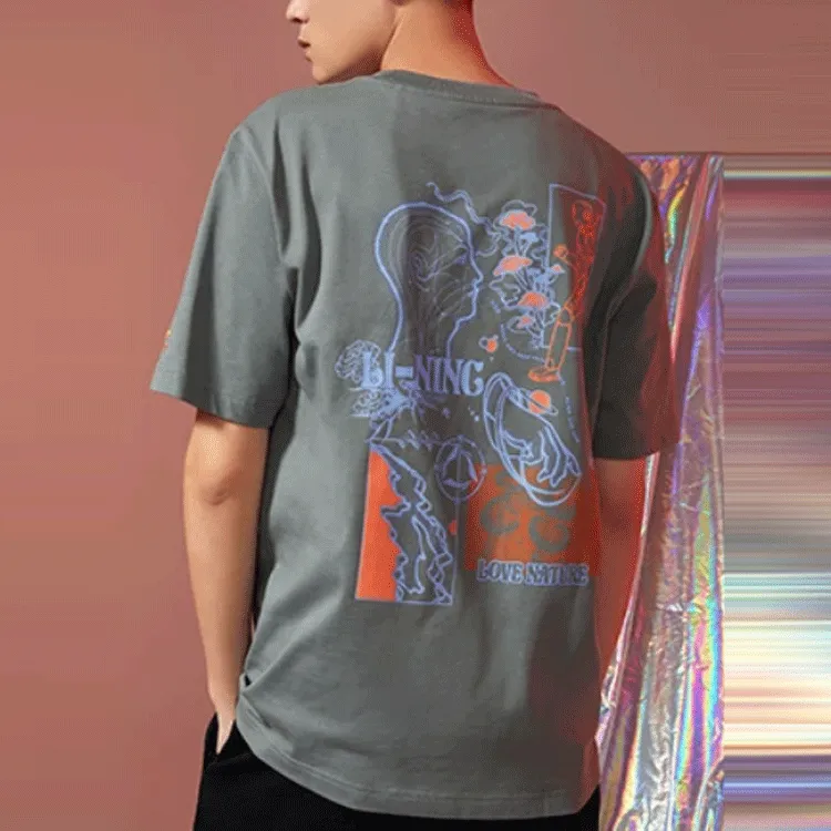 LiNing Wade Collection T Shirts Men Shade 9 Gray-3