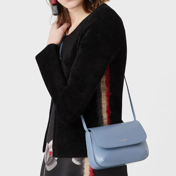 AMANI Cow Leather Shoulder Bag Mini Women's Blue-5