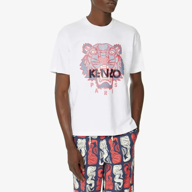 KENZO Classic Tiger Head SS20 T Shirt Men's White-3
