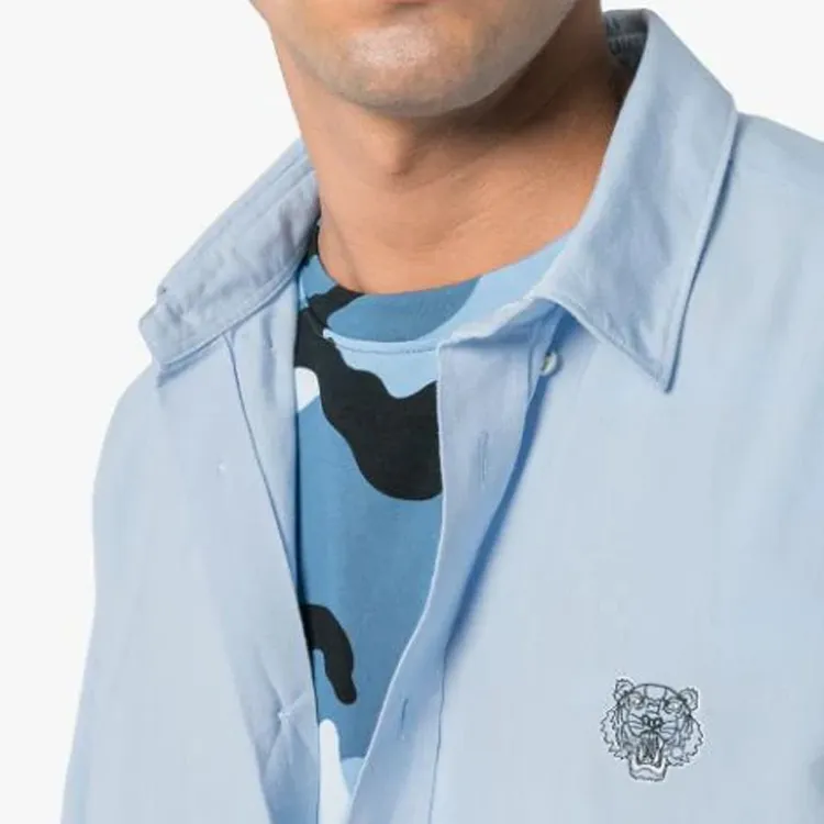 KENZO Shirts Men Light Blue-4