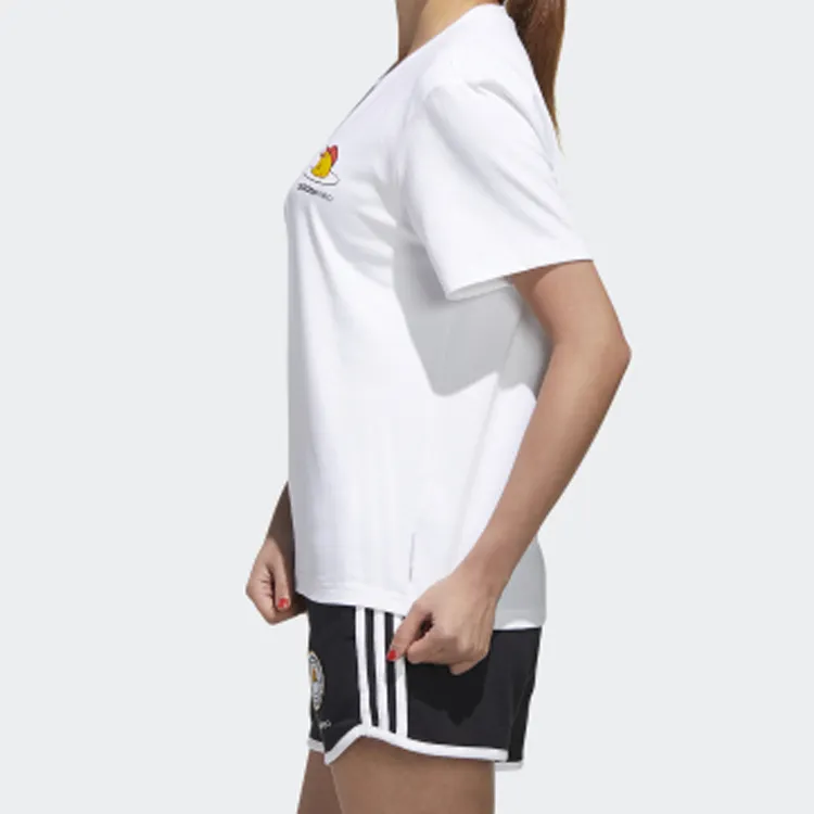 Adidas Neo Set in Sleeve T Shirt Women's White-4