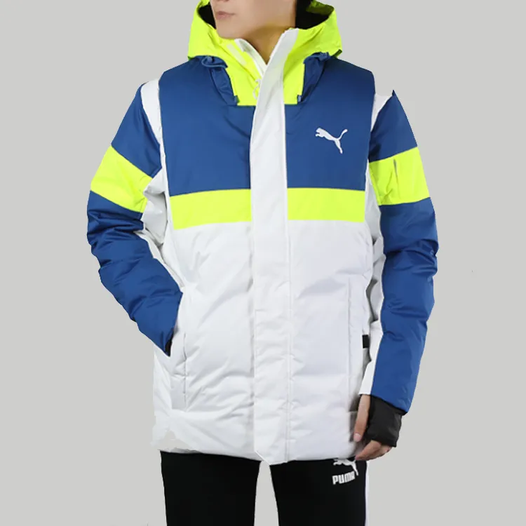 PUMA Down Jackets Men White Glacier Blue-2