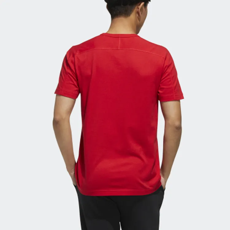 Adidas T Shirts Men Light Scarlet-5