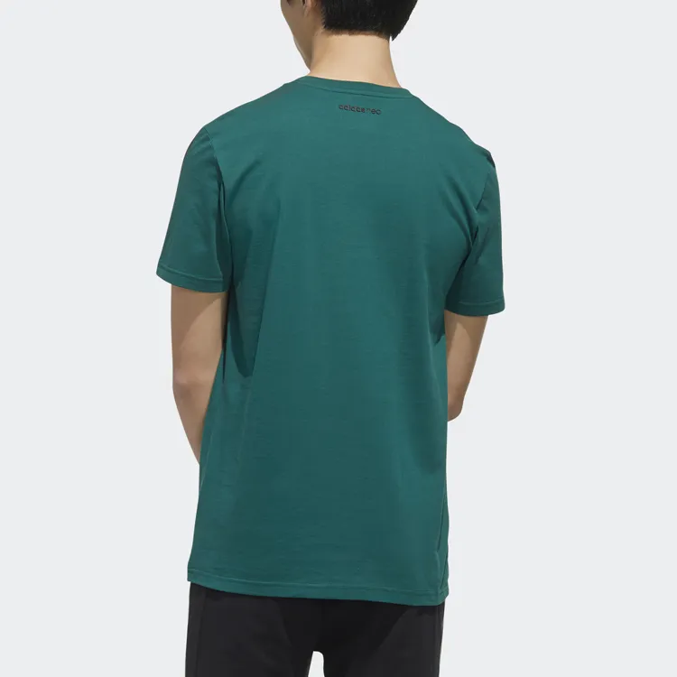 Adidas Neo Straight T Shirt Men's Forest Green-3