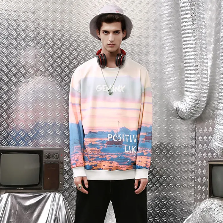 GENANX Sweatshirt Fall Unisex Sunset Color-3