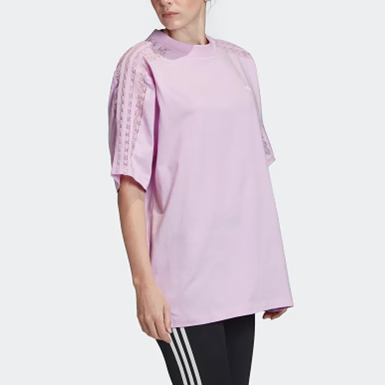 Adidas Originals T Shirt Women's Light Purple-4