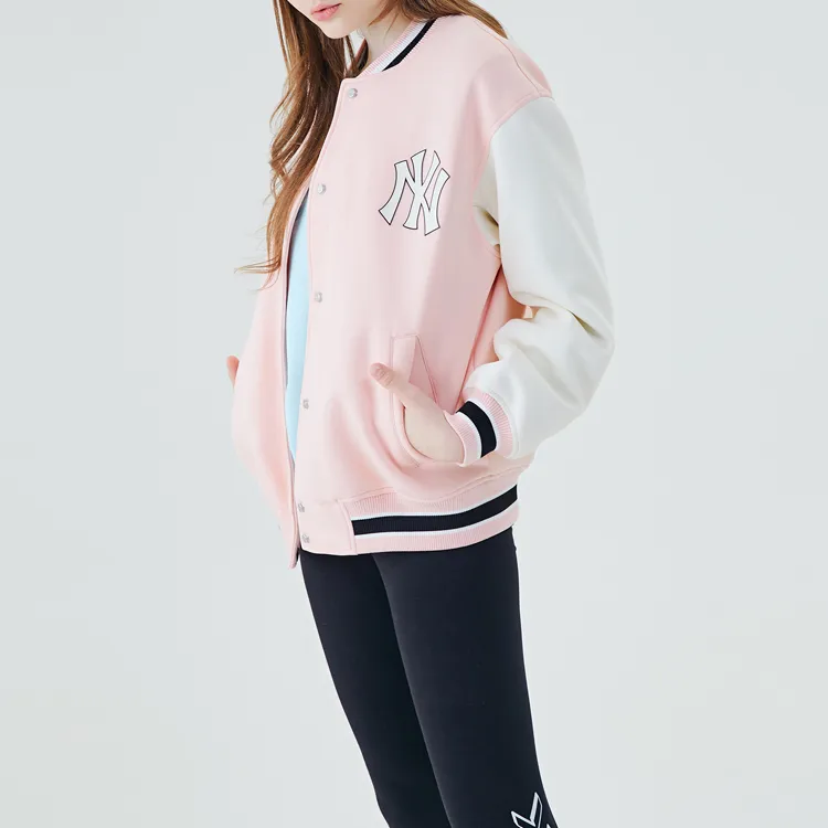 MLB Baseball Jacket Unisex Pink-3