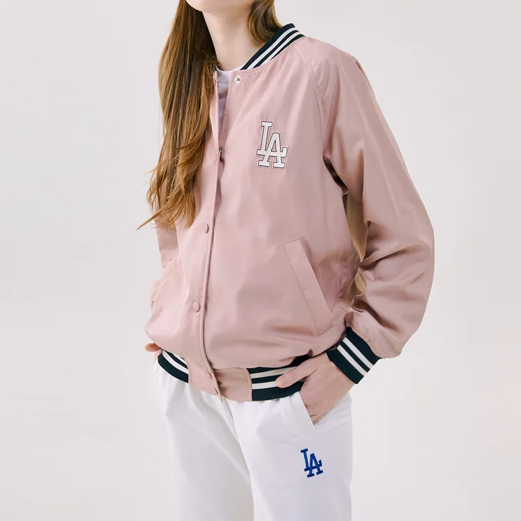 MLB Baseball Jacket Unisex Pink-3