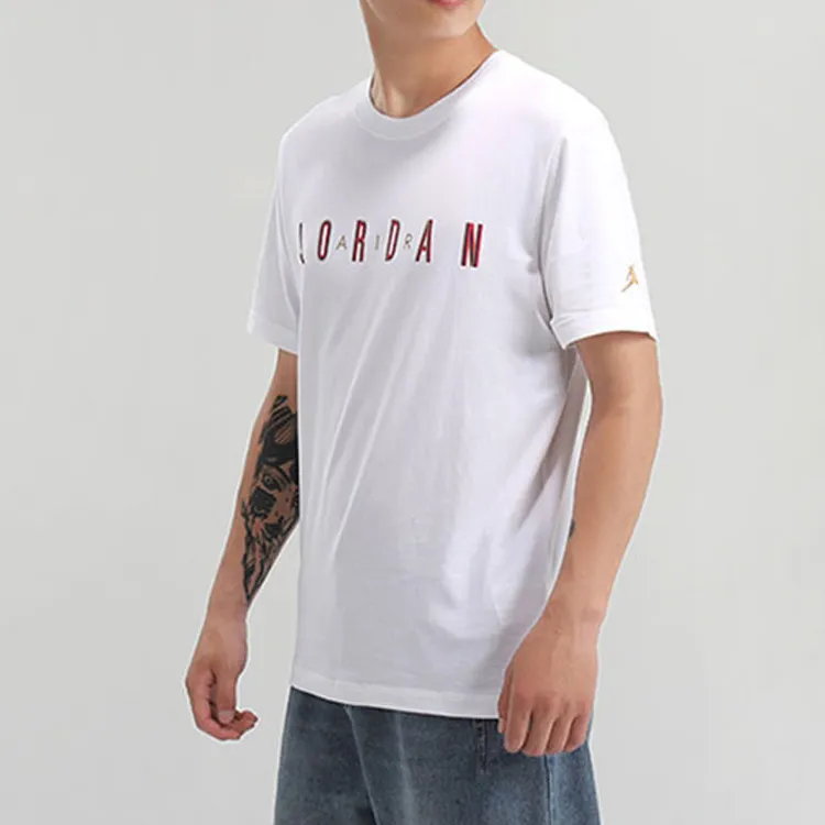 JORDAN T Shirts Men White/Metal Gold-3