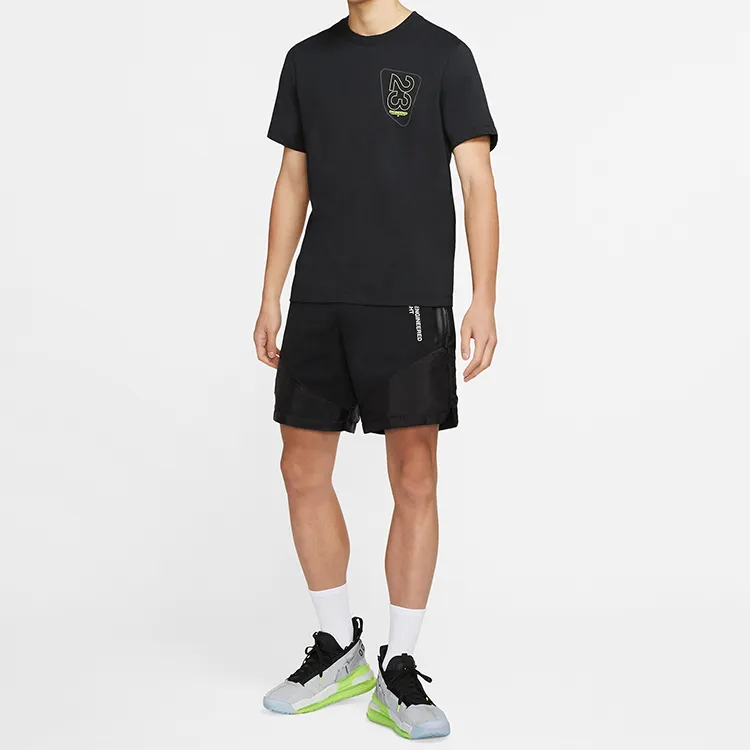 Jordan AS M J 23ENG SS WM CREW T Shirts Men Black-2