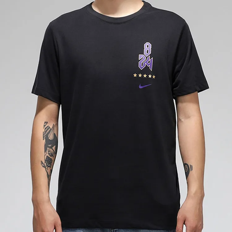 Nike T Shirts Men Black-2