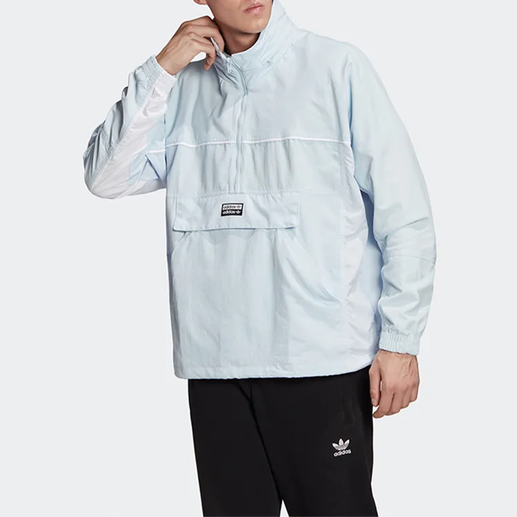 Adidas Originals R.Y.V. Outdoor Hiking Breathable Windbreaker Jacket Men's Light Sky Blue-3