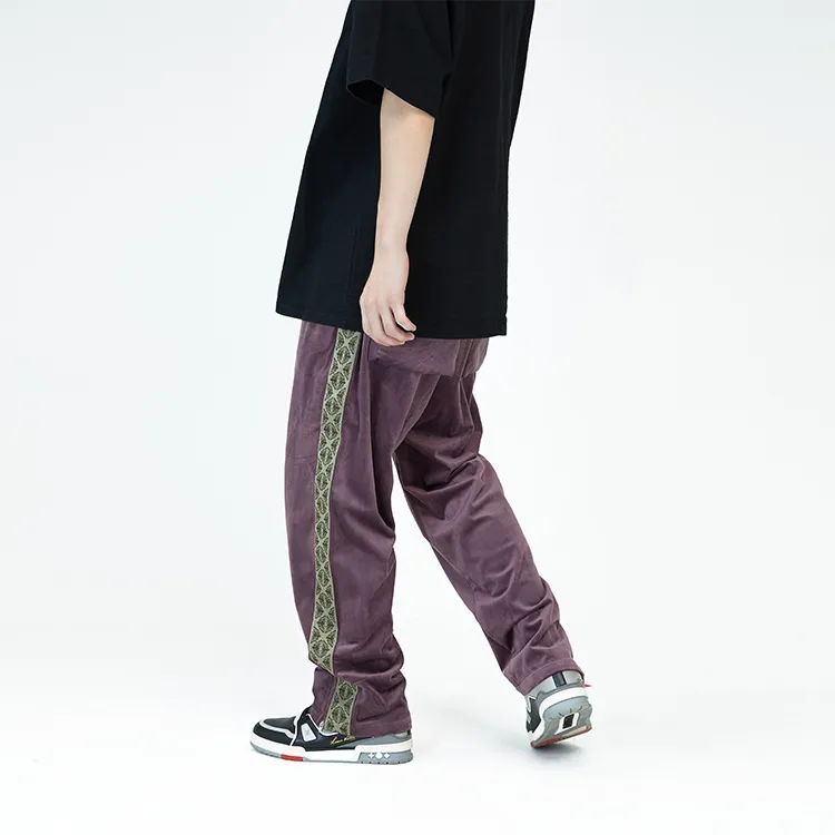 MODITEC Straight Casual Pants Unisex Purple-6
