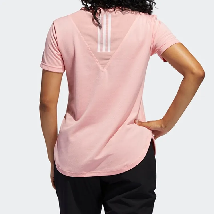 Adidas Set in Sleeve T Shirt Women's Pink-5