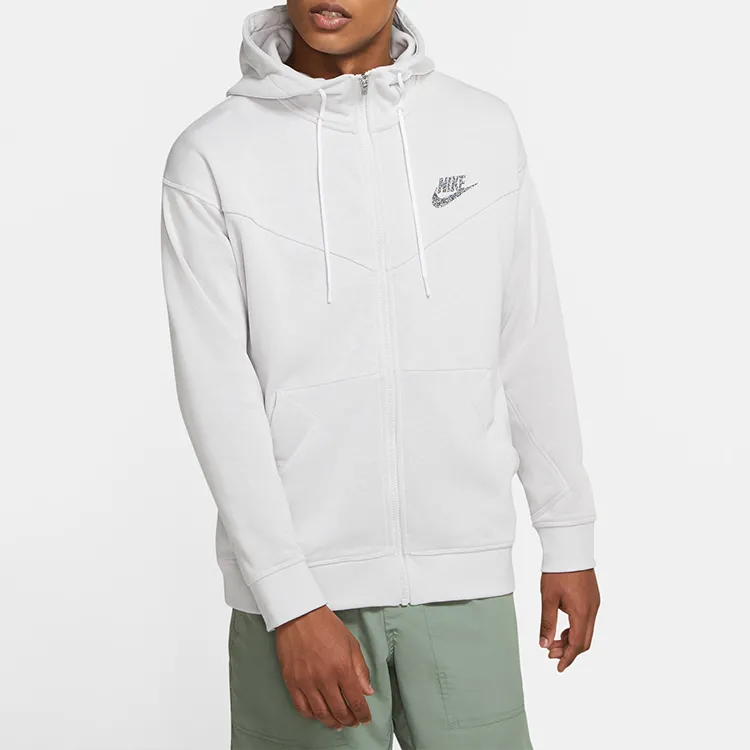 Nike Sweatshirts Men Gray White-5