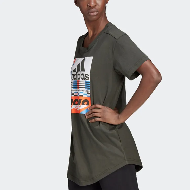 Adidas T-Shirts Women's Earthy Brown-3