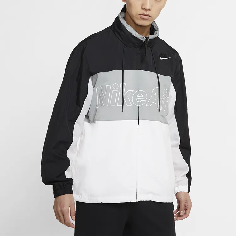 Nike Jackets Men Black White Gray Patchwork-1
