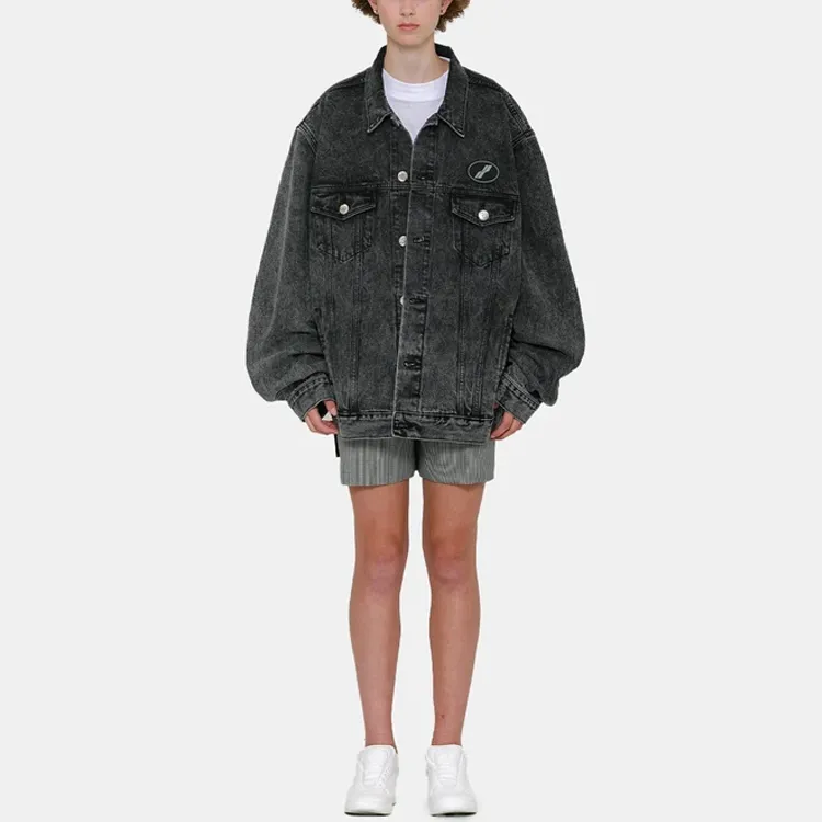 WE11DONE Logo Patch Denim Jacket-1
