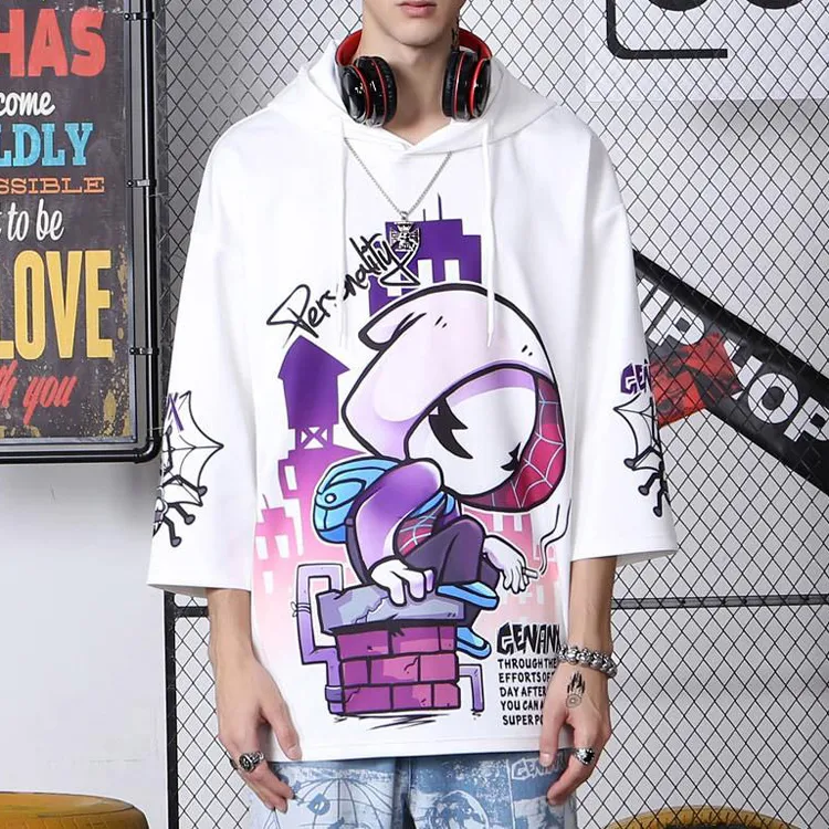 GENANX Loose Fit Regular Sweatshirt Unisex White-2