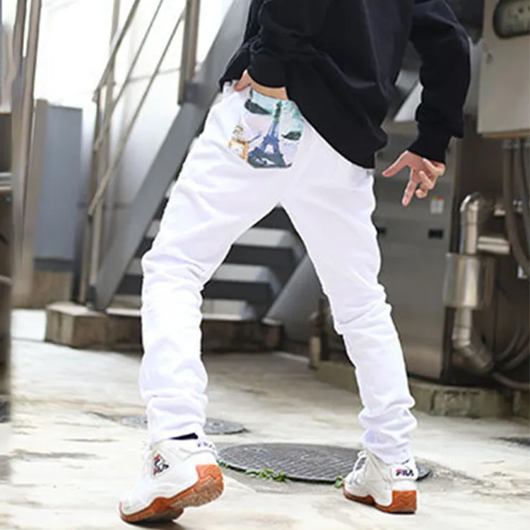 Staple Straight Casual Pants Men's White-3