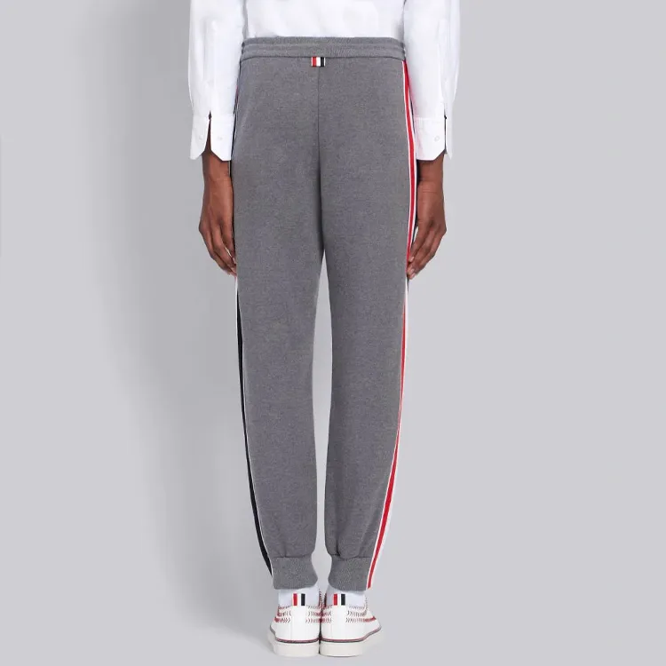 THOM BROWNE Knitted Sweatpants Men Gray-3
