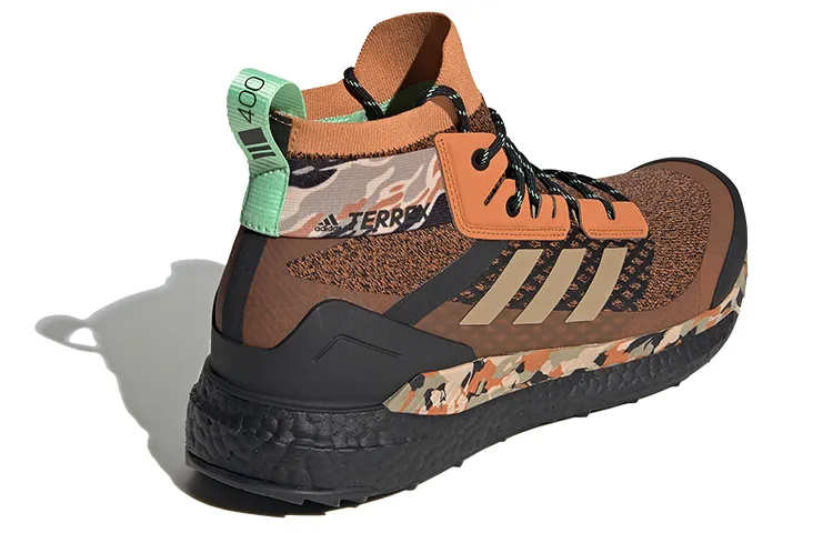 Adidas Terrex Free Hiker Slip-Resistant Mid-Top Trekking Shoes Men's Brown Black-3