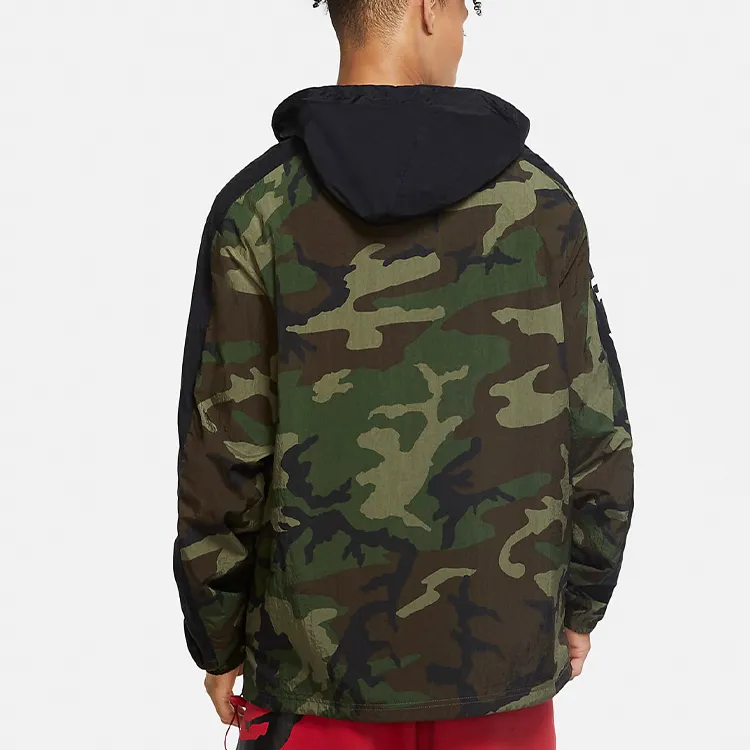 Jordan Jumpman Classics Camo Windbreaker Jacket Medium Olive-3