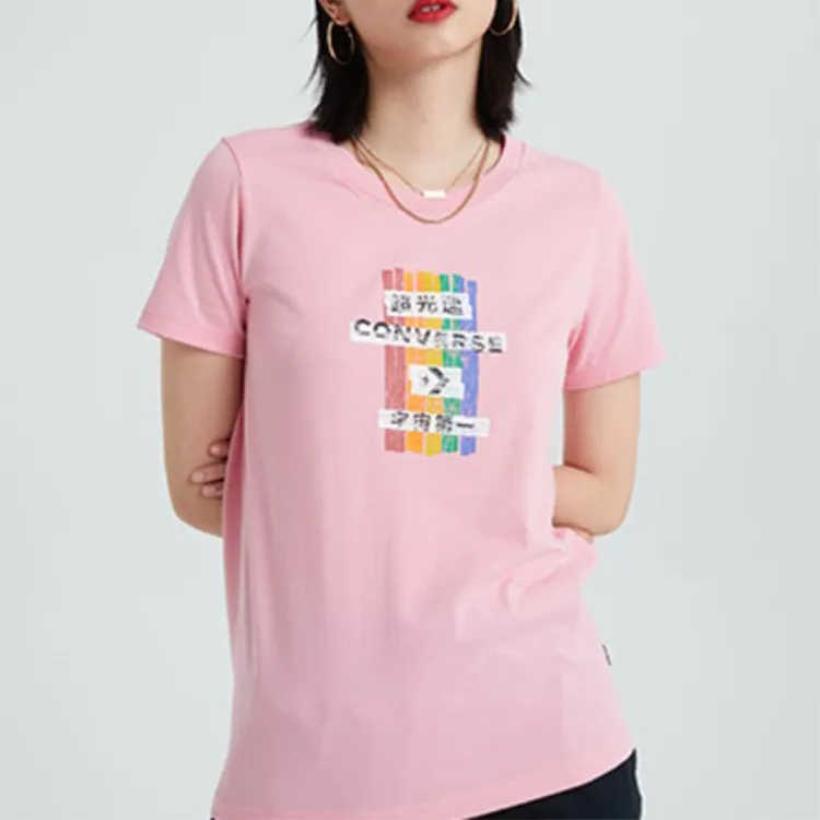 Converse T-Shirts Women's Pink-3