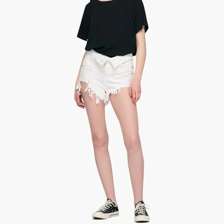 Alexander Wang Denim Shorts Women's White-6