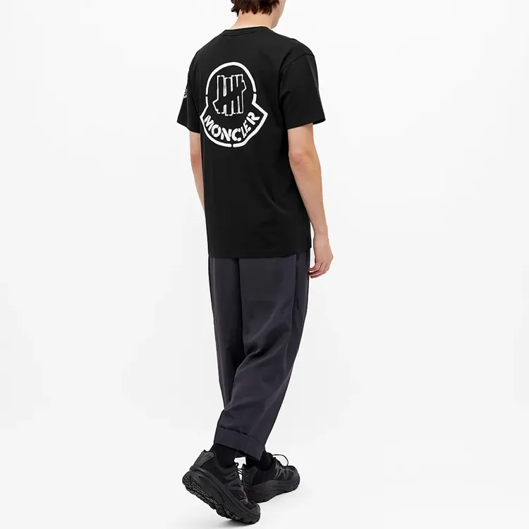 Undefeated X Moncler T Shirts Unisex Black-3