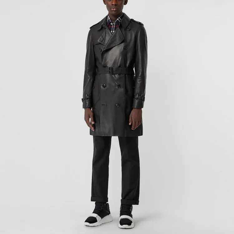 Burberry Leather Jacket Men's Black-2