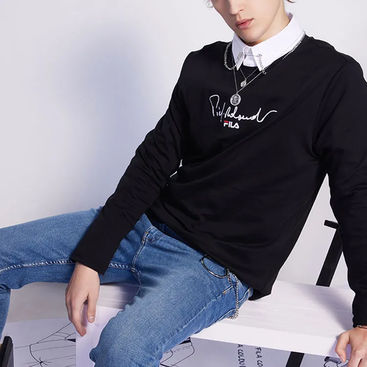 FILA T-Shirts Men Black-2