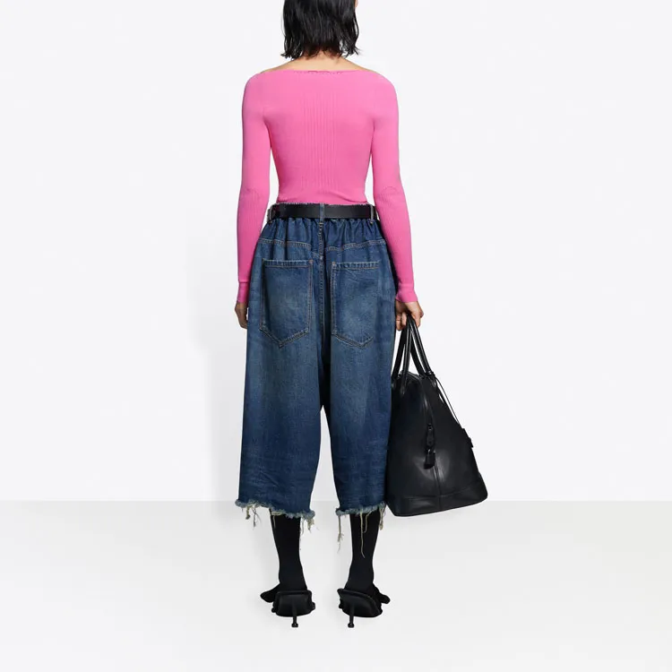 Balenciaga Sweetheart Neckline Knit Top-3