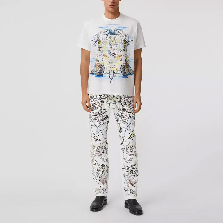 Burberry T Shirts Men White-1