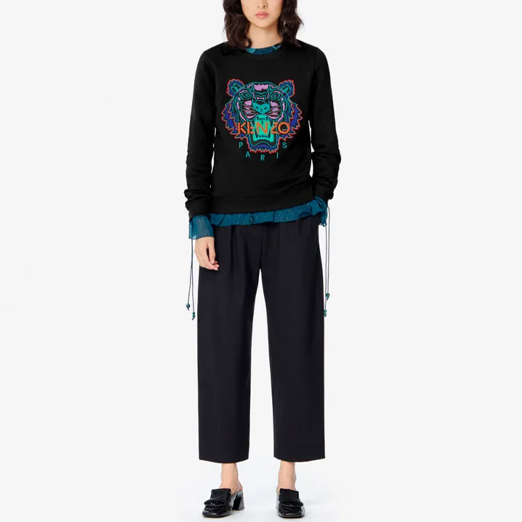 KENZO Classic Tiger Head Sweatshirt Women's Black-3