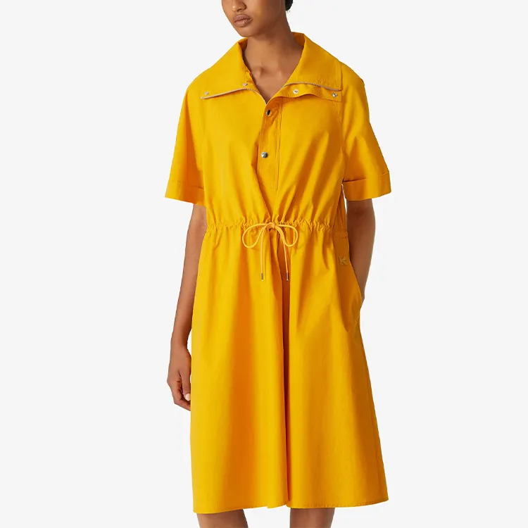 KENZO Short Sleeved Dress Women's Yellow-3