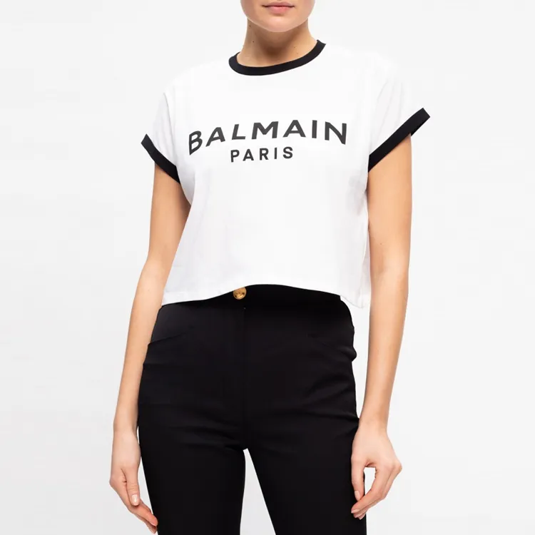 BALMAIN Crop Tops Women's White-2