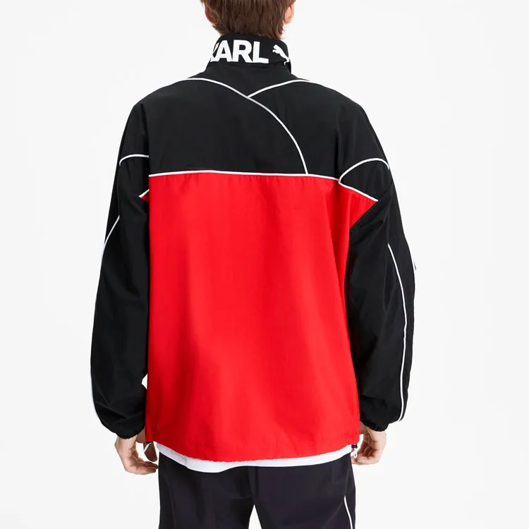 PUMA KARL LAGERFELD Old Buddha Collaboration Jacket Men's Black Red-4