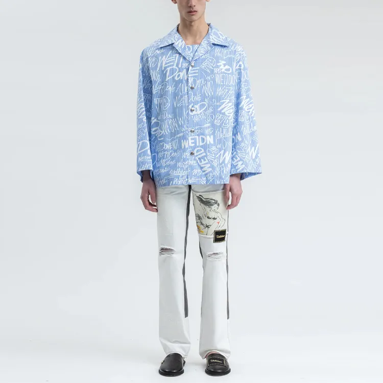 WE11DONE Jeans Men White-3