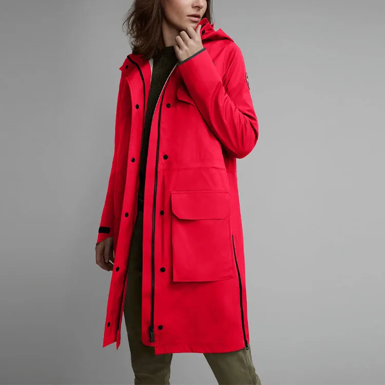 Canada Goose Trench Coats Women's Red-3