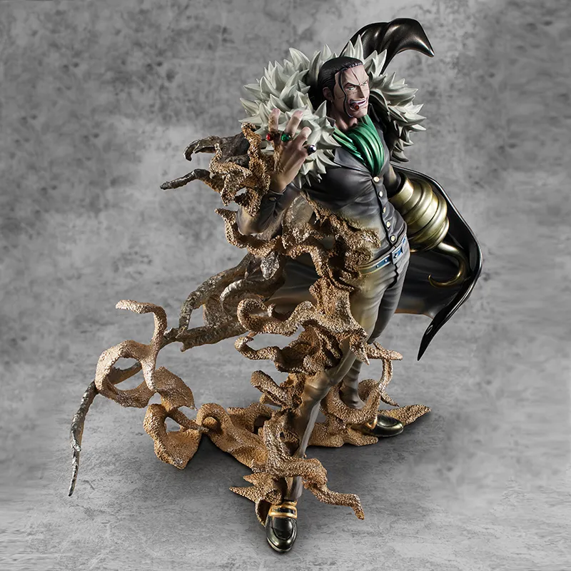 MegaHouse One Piece Portrait Of Pirates Mas Maximum Sir Crocodile Figure Black-3