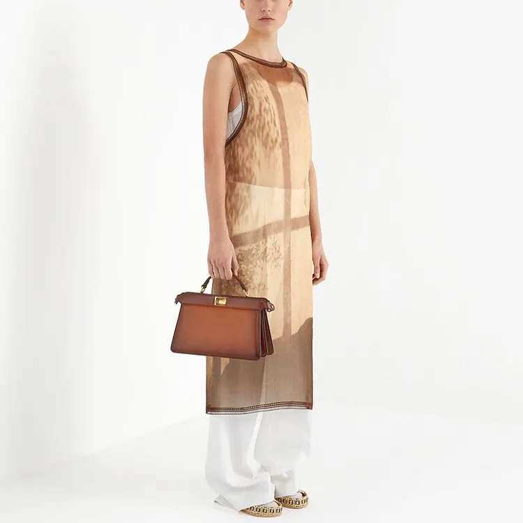 FENDI Sleeveless Dresses Women's Yellow-2