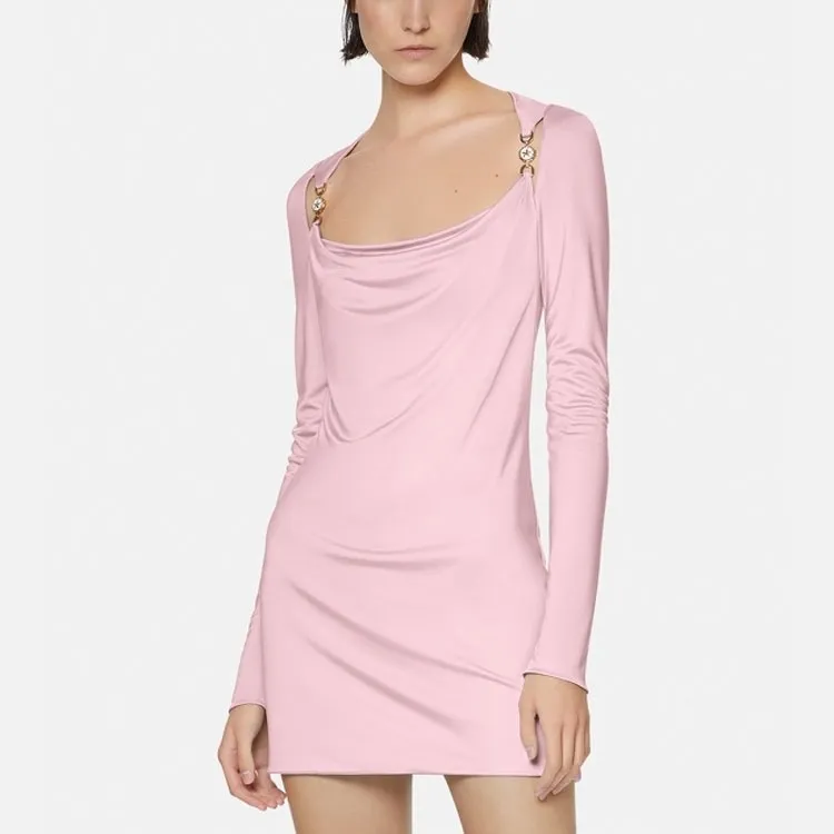 VERSACE Long-Sleeved Dresses Women's Pink-2