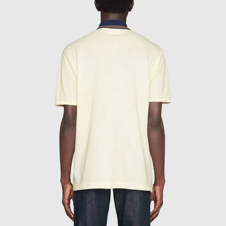 GUCCI Polo Shirts Men Ivory White-2